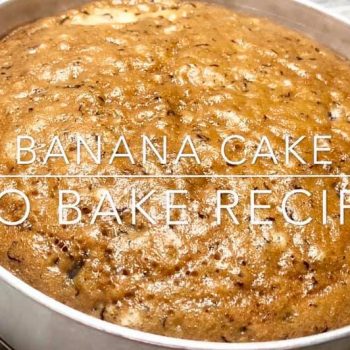 No bake banana cake