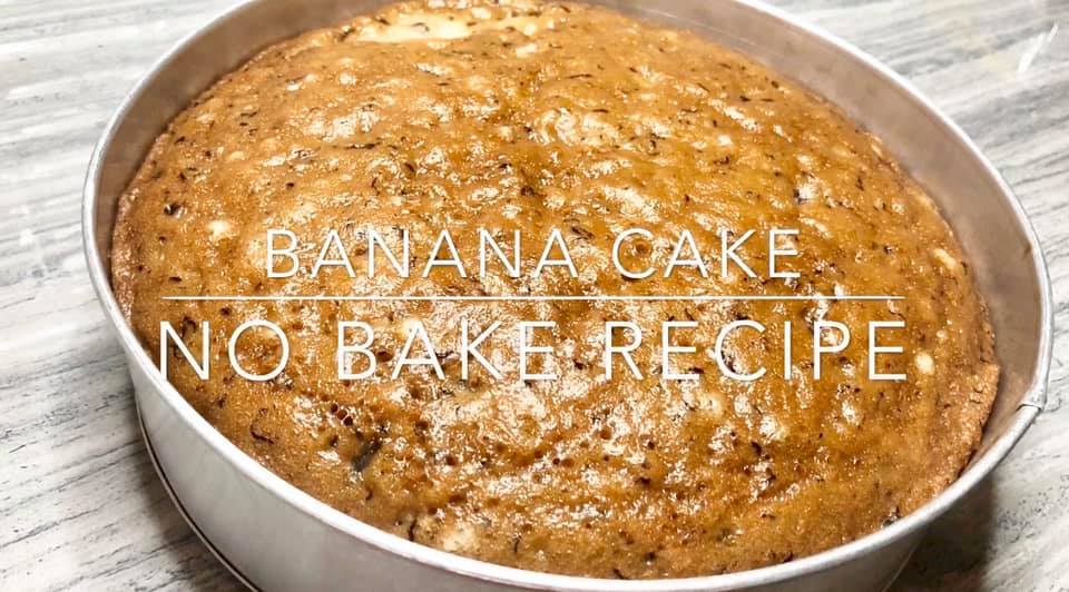 No bake banana cake
